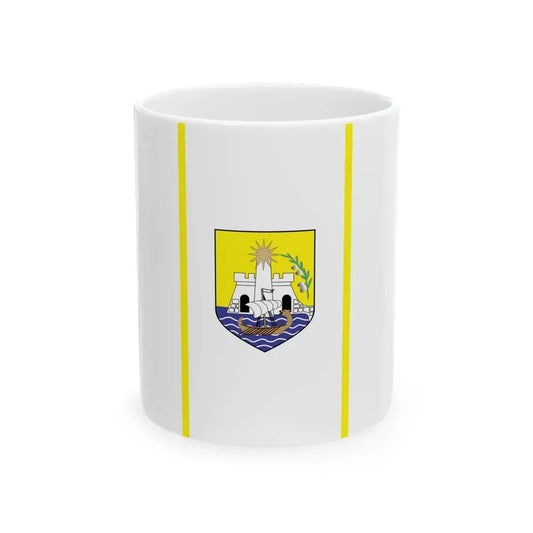 Flag of Ulcinj vertical (Montenegro) White Coffee Mug 11oz - Go Mug Yourself