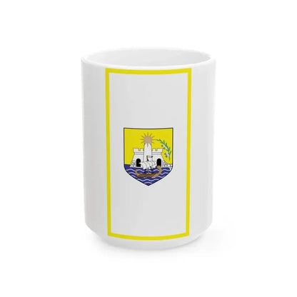 Flag of Ulcinj vertical (Montenegro) White Coffee Mug 15oz - Go Mug Yourself