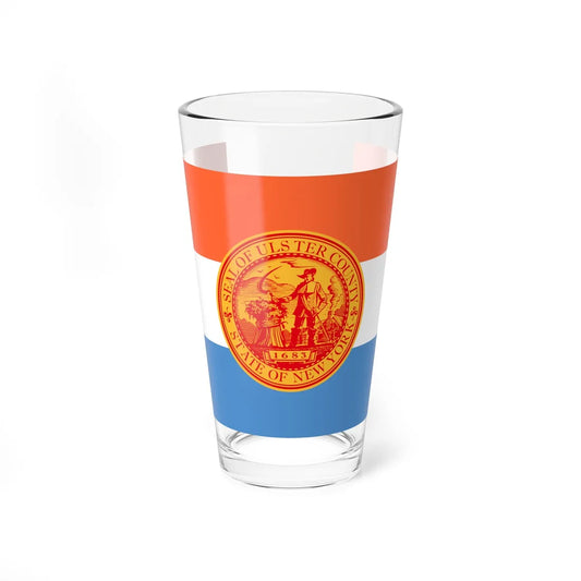 Flag of Ulster County New York (United States) Pint Glass 16oz 16oz - Go Mug Yourself