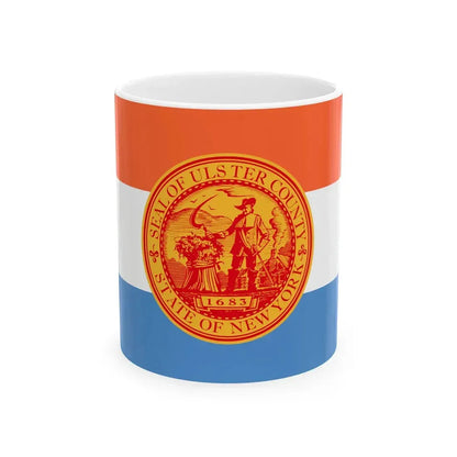 Flag of Ulster County New York (United States) White Coffee Mug 11oz - Go Mug Yourself