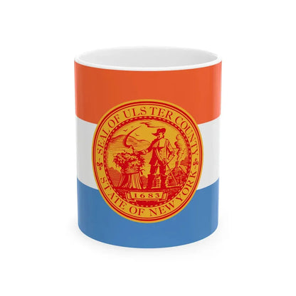 Flag of Ulster County New York (United States) White Coffee Mug 11oz - Go Mug Yourself