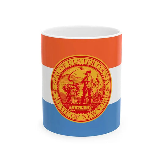 Flag of Ulster County New York (United States) White Coffee Mug 11oz - Go Mug Yourself