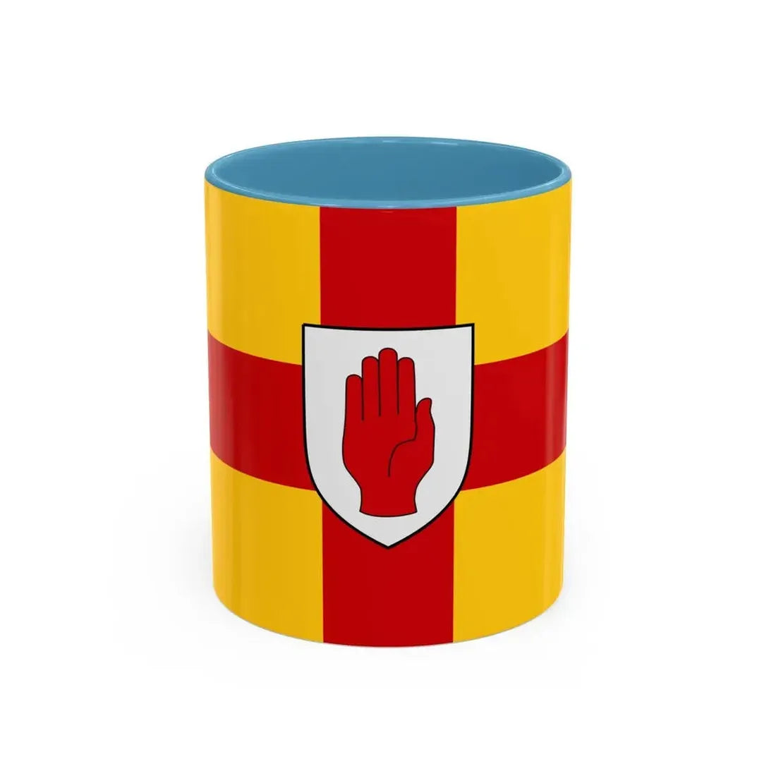 Flag of Ulster Ireland - Accent Coffee Mug 11oz Light Blue - Go Mug Yourself