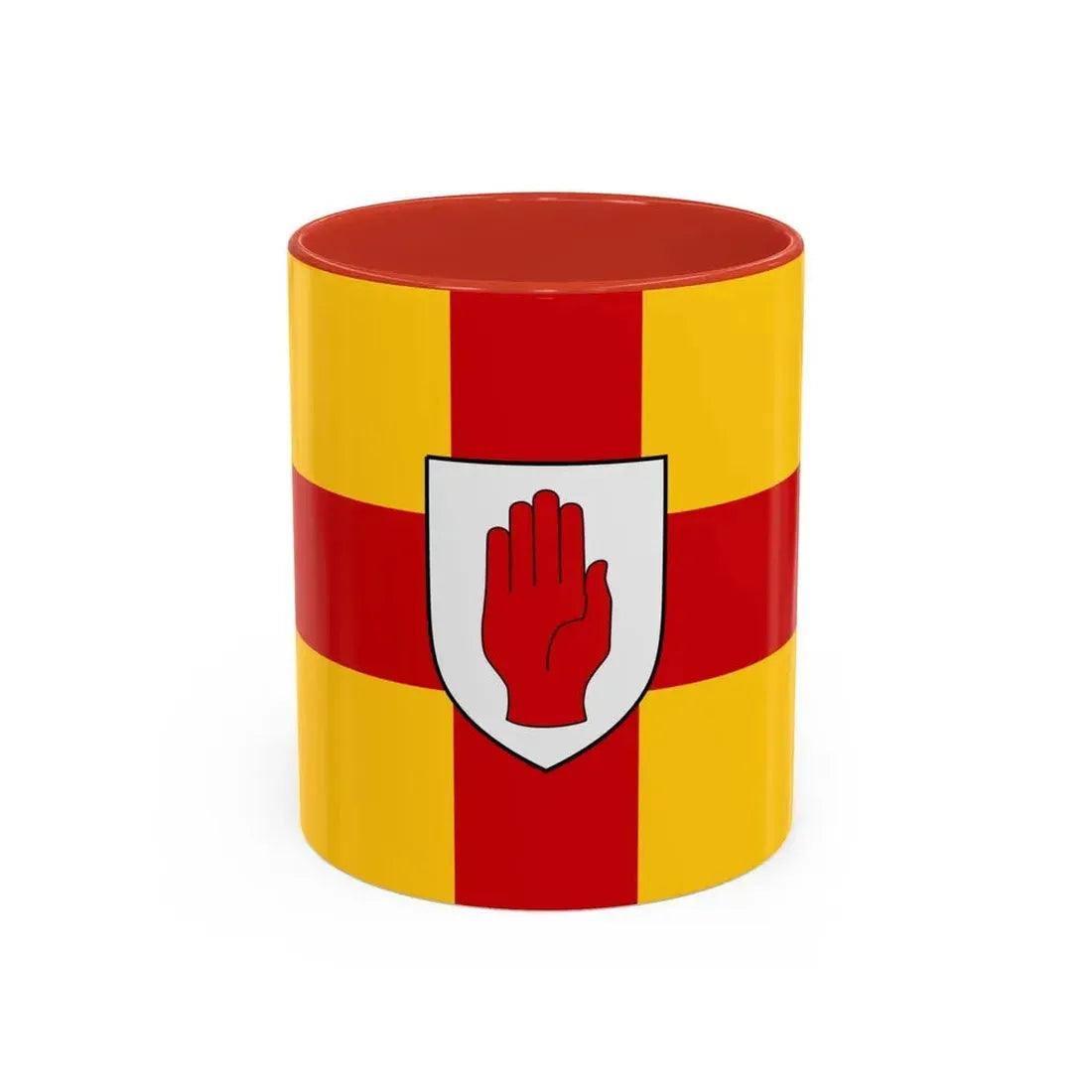 Flag of Ulster Ireland - Accent Coffee Mug 11oz Red - Go Mug Yourself
