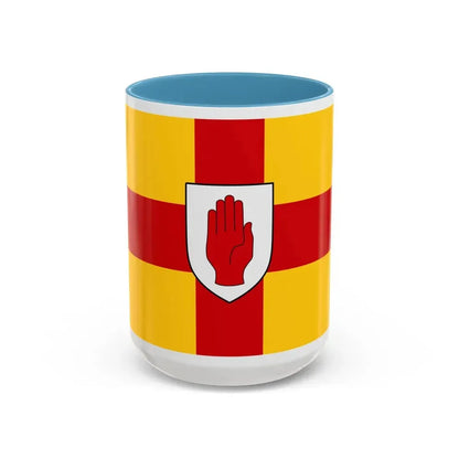 Flag of Ulster Ireland - Accent Coffee Mug 15oz Light Blue - Go Mug Yourself