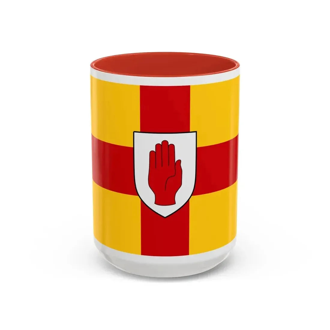 Flag of Ulster Ireland - Accent Coffee Mug 15oz Red - Go Mug Yourself