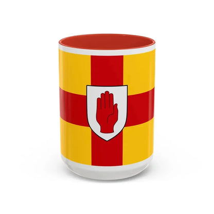 Flag of Ulster Ireland - Accent Coffee Mug 15oz Red - Go Mug Yourself