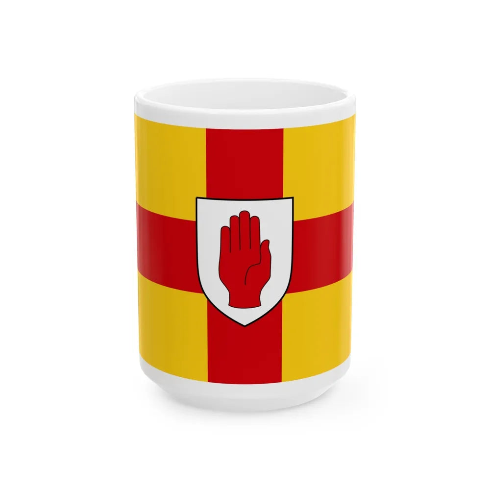 Flag of Ulster Ireland - White Coffee Mug-15oz-Go Mug Yourself