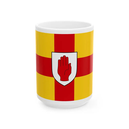 Flag of Ulster Ireland - White Coffee Mug-15oz-Go Mug Yourself