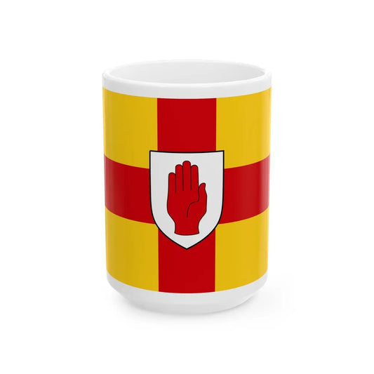 Flag of Ulster Ireland - White Coffee Mug-15oz-Go Mug Yourself