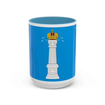 Flag of Ulyanovsk Oblast Russia - Accent Coffee Mug 15oz Light Blue - Go Mug Yourself