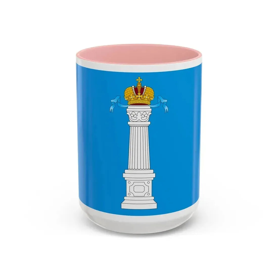 Flag of Ulyanovsk Oblast Russia - Accent Coffee Mug 15oz Pink - Go Mug Yourself