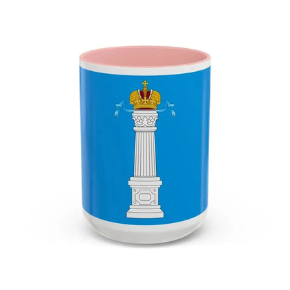 Flag of Ulyanovsk Oblast Russia - Accent Coffee Mug 15oz Pink - Go Mug Yourself