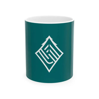 Flag of Umaji Kochi (Japan) White Coffee Mug 11oz - Go Mug Yourself