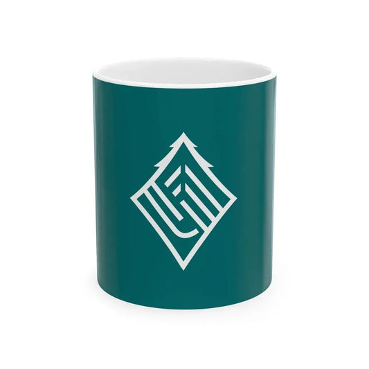 Flag of Umaji Kochi (Japan) White Coffee Mug 11oz - Go Mug Yourself