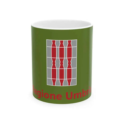 Flag of Umbria de jure (Italy) White Coffee Mug 11oz - Go Mug Yourself