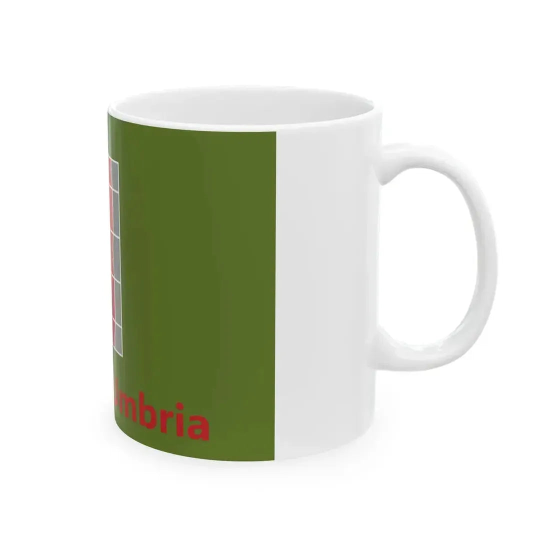 Flag of Umbria de jure (Italy) White Coffee Mug - Go Mug Yourself