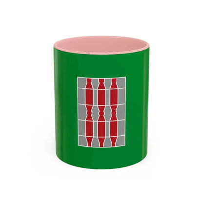 Flag of Umbria Italy - Accent Coffee Mug 11oz Pink - Go Mug Yourself