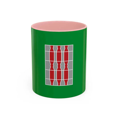 Flag of Umbria Italy - Accent Coffee Mug 11oz Pink - Go Mug Yourself
