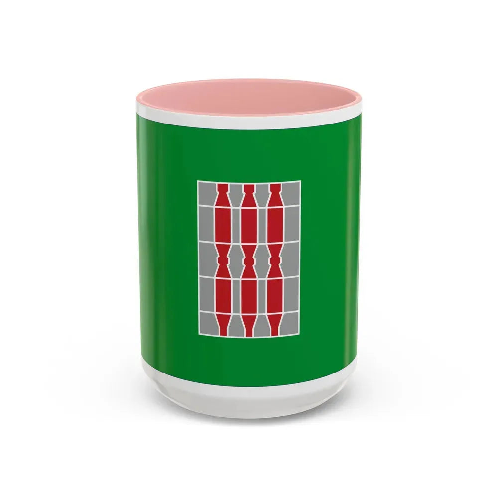 Flag of Umbria Italy - Accent Coffee Mug 15oz Pink - Go Mug Yourself