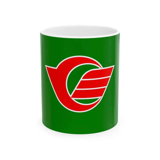 Flag of Umi Fukuoka (Japan) White Coffee Mug 11oz - Go Mug Yourself