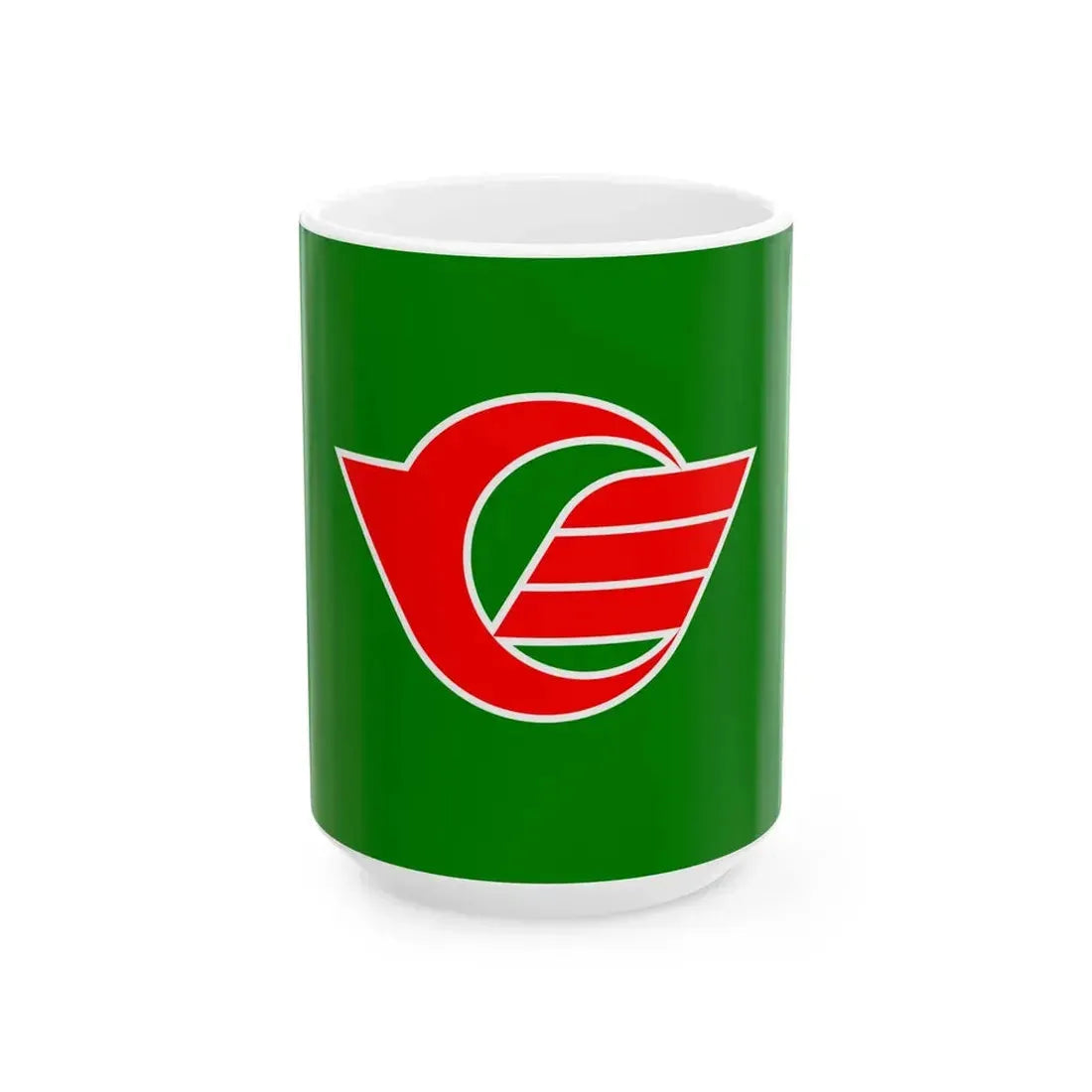 Flag of Umi Fukuoka (Japan) White Coffee Mug 15oz - Go Mug Yourself