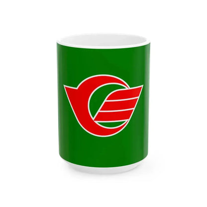 Flag of Umi Fukuoka (Japan) White Coffee Mug 15oz - Go Mug Yourself