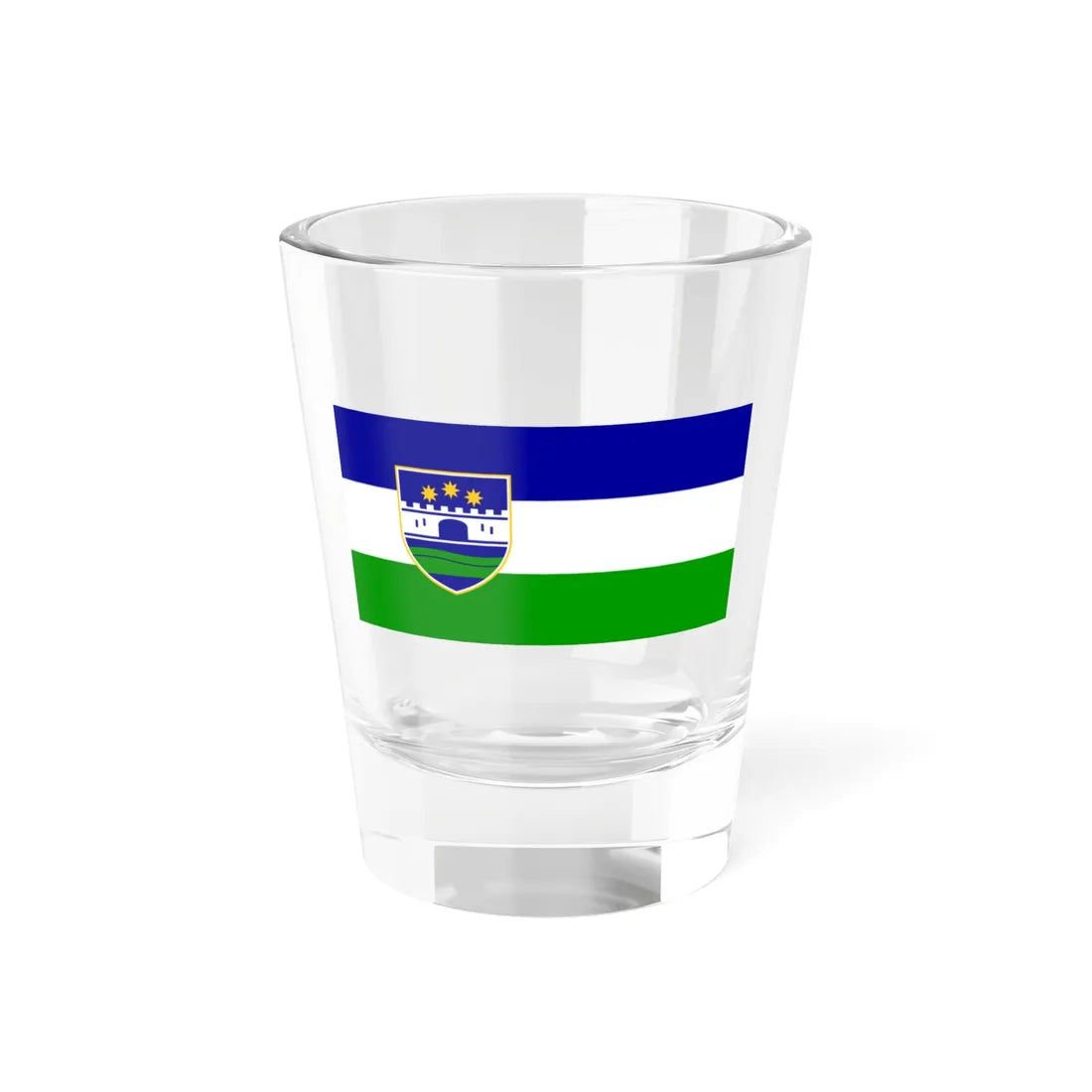 Flag of Una-Sana (Bosnia and Herzegovina) Shot Glass 1.5oz 1.5oz - Go Mug Yourself