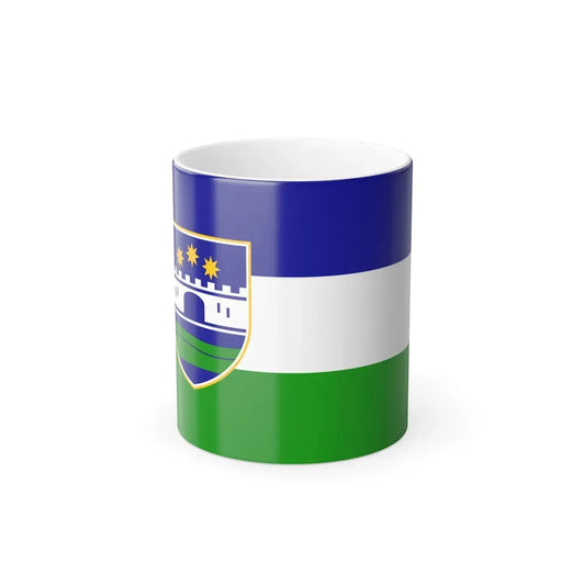 Flag of Una Sana Canton Bosnia and Herzegovina - Color Changing Coffee Mug 11oz - Go Mug Yourself