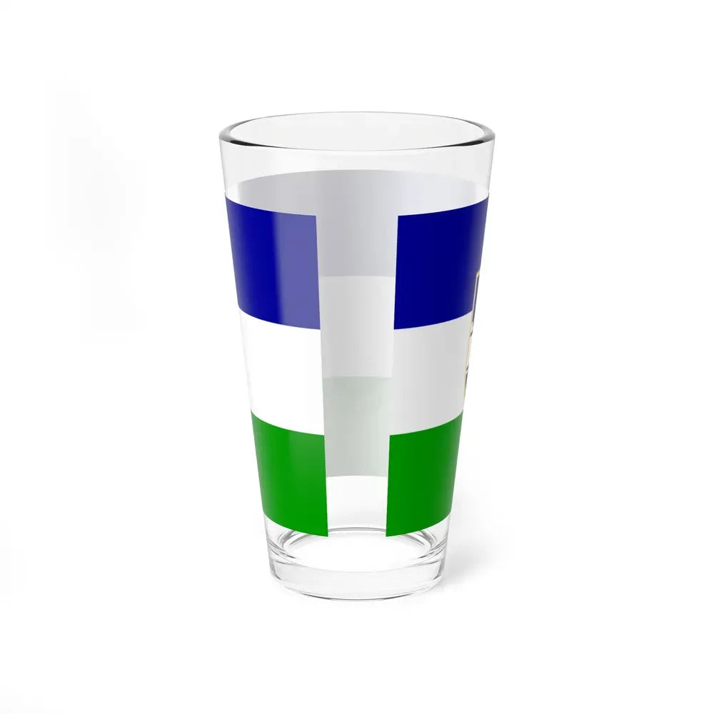 Flag of Una Sana Canton Bosnia and Herzegovina - Pint Glass 16oz - Go Mug Yourself