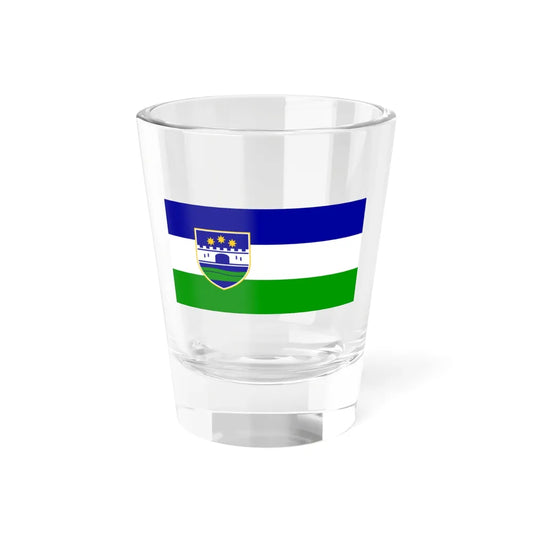Flag of Una Sana Canton Bosnia and Herzegovina - Shot Glass 1.5oz 1.5oz - Go Mug Yourself
