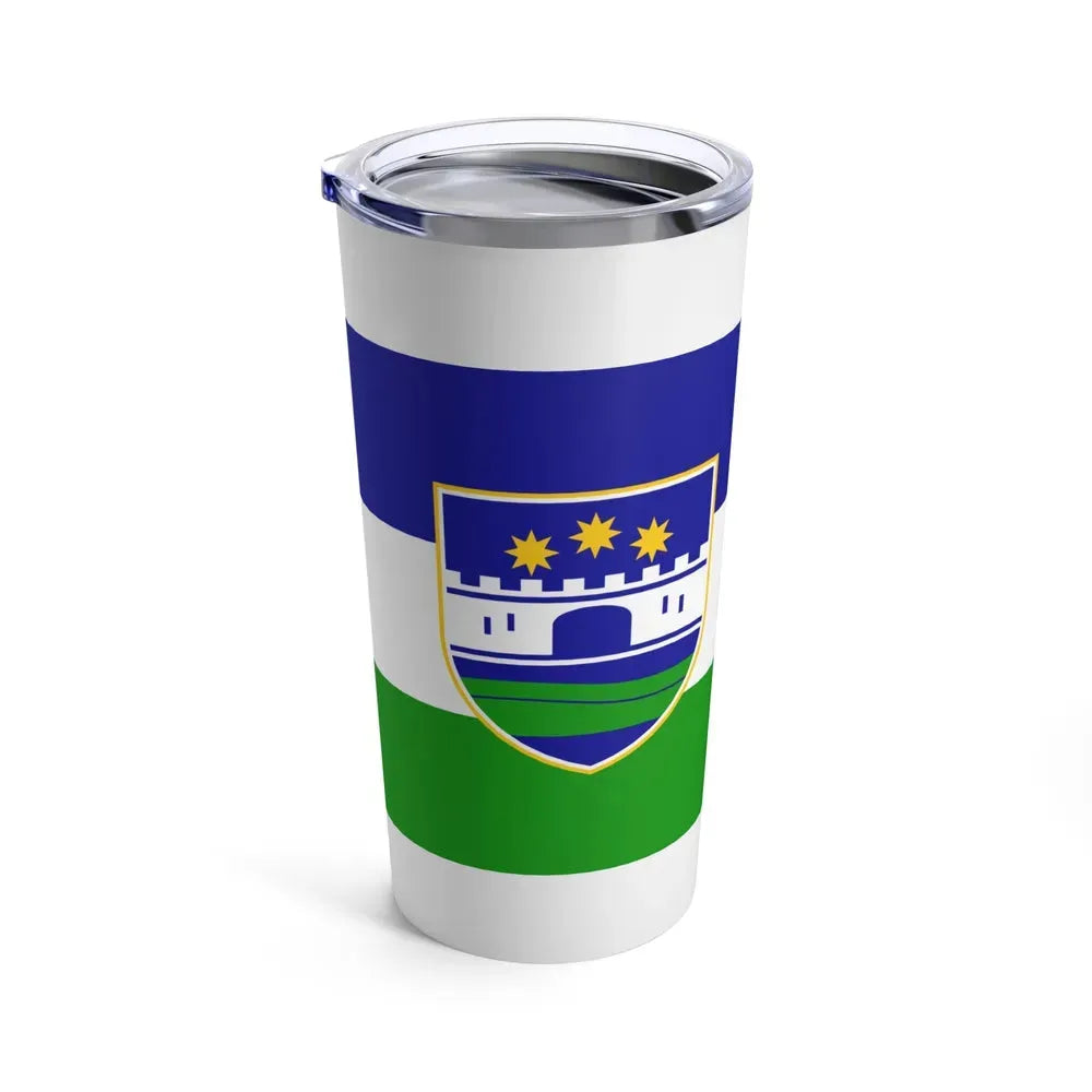 Flag of Una Sana Canton Bosnia and Herzegovina - Tumbler 20oz - Go Mug Yourself