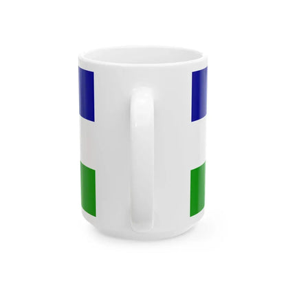 Flag of Una Sana Canton Bosnia and Herzegovina - White Coffee Mug - Go Mug Yourself