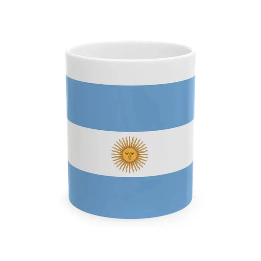 Flag of Unitarian Party exiled (Argentina) White Coffee Mug 11oz - Go Mug Yourself