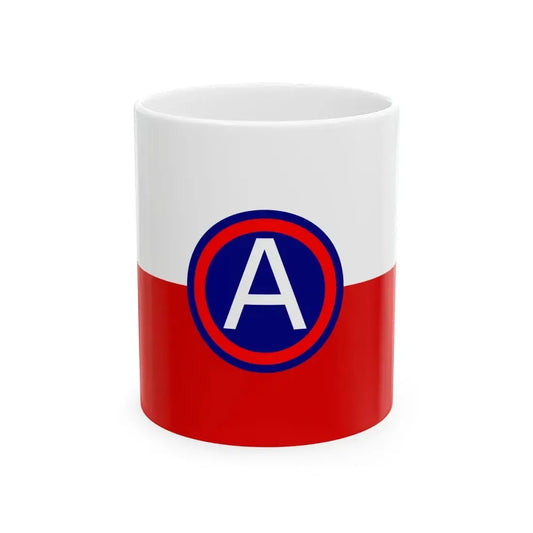 Flag of United States Army Central (United States) White Coffee Mug 11oz - Go Mug Yourself