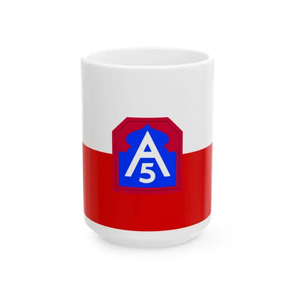 Flag of United States Army North (United States) White Coffee Mug 15oz - Go Mug Yourself