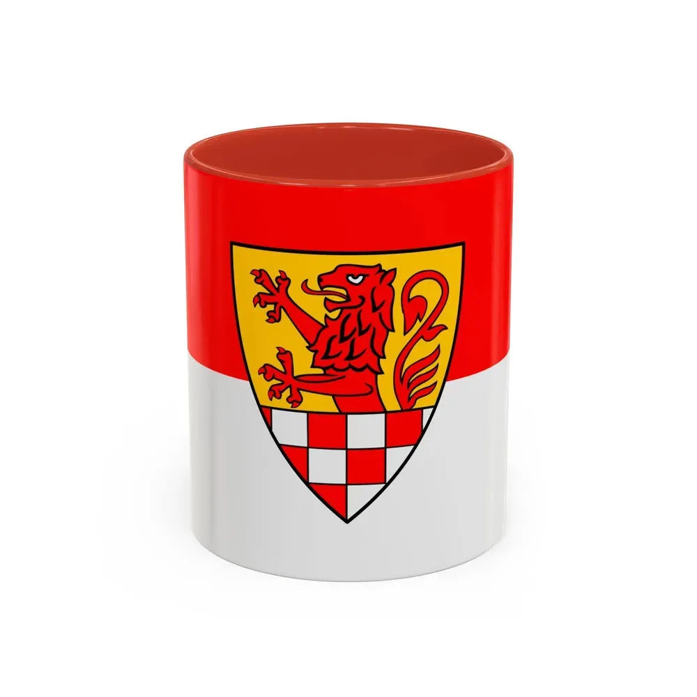Flag of Unna Germany - Accent Coffee Mug 11oz Red - Go Mug Yourself