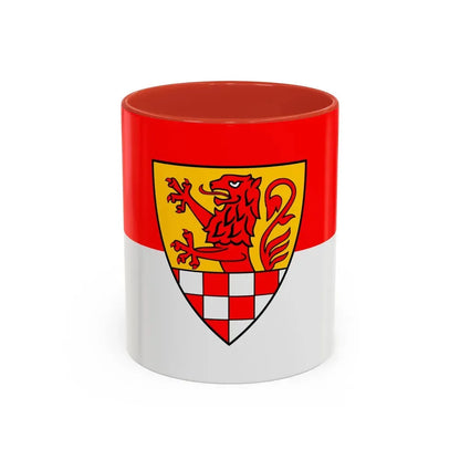 Flag of Unna Germany - Accent Coffee Mug 11oz Red - Go Mug Yourself