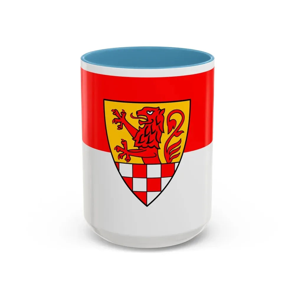 Flag of Unna Germany - Accent Coffee Mug 15oz Light Blue - Go Mug Yourself