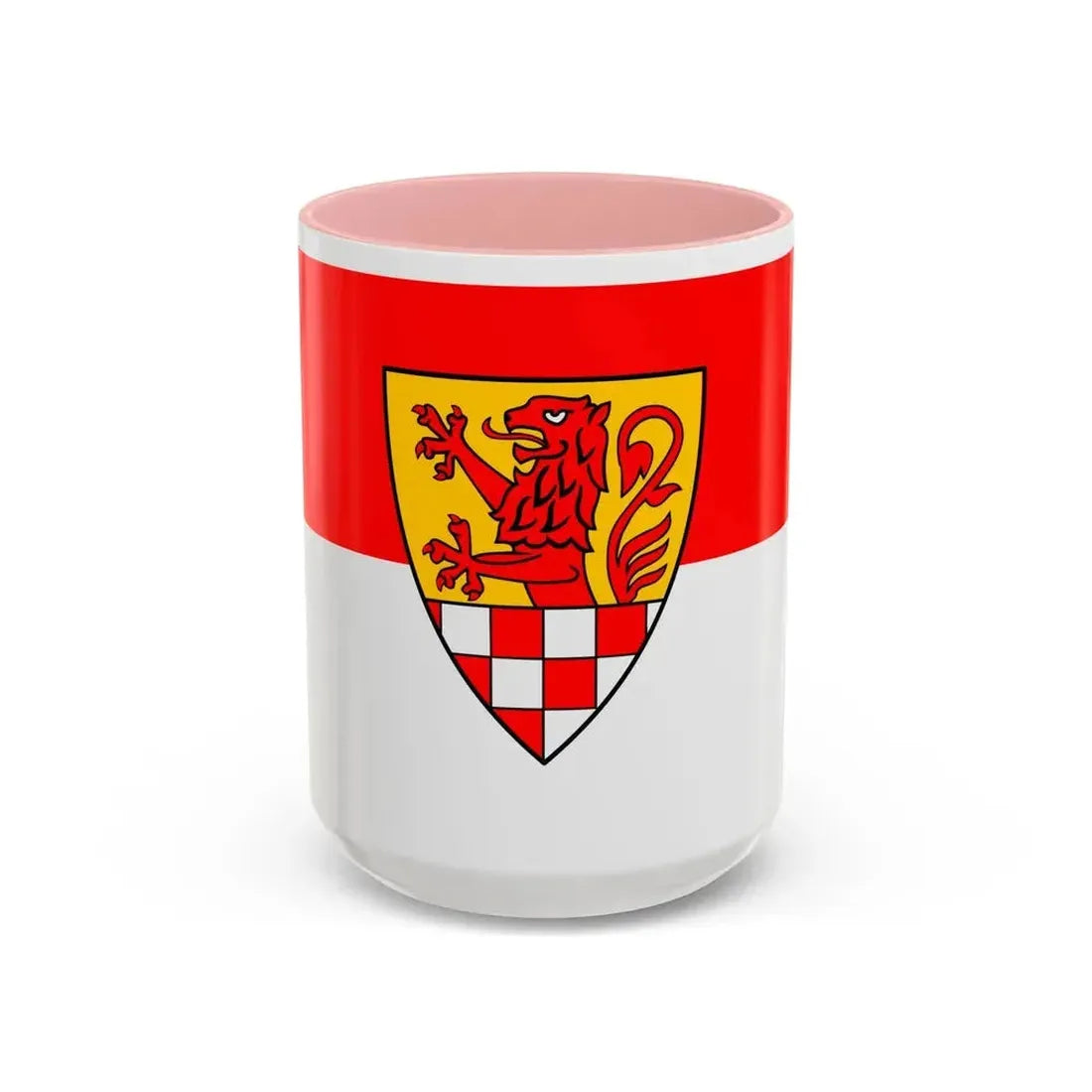 Flag of Unna Germany - Accent Coffee Mug 15oz Pink - Go Mug Yourself