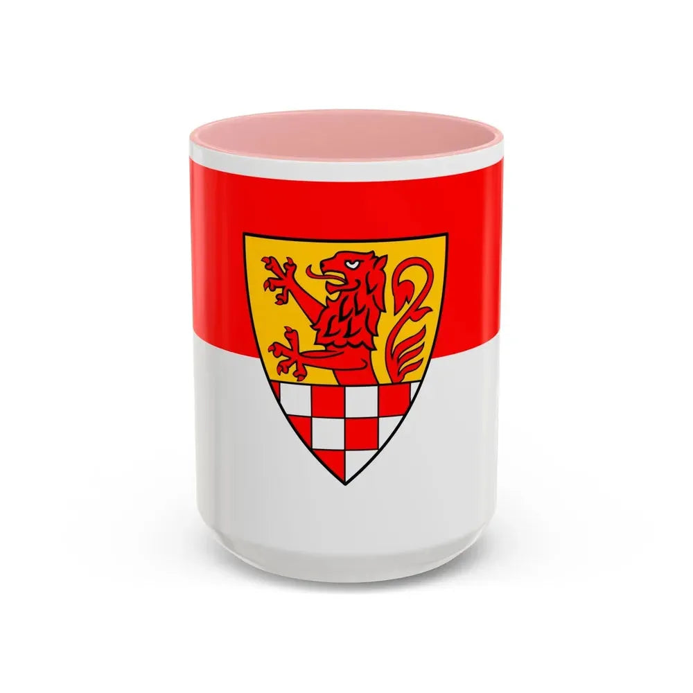 Flag of Unna Germany - Accent Coffee Mug 15oz Pink - Go Mug Yourself