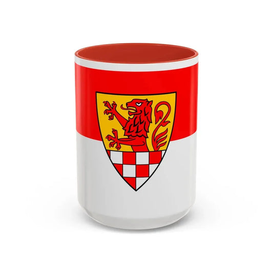 Flag of Unna Germany - Accent Coffee Mug 15oz Red - Go Mug Yourself