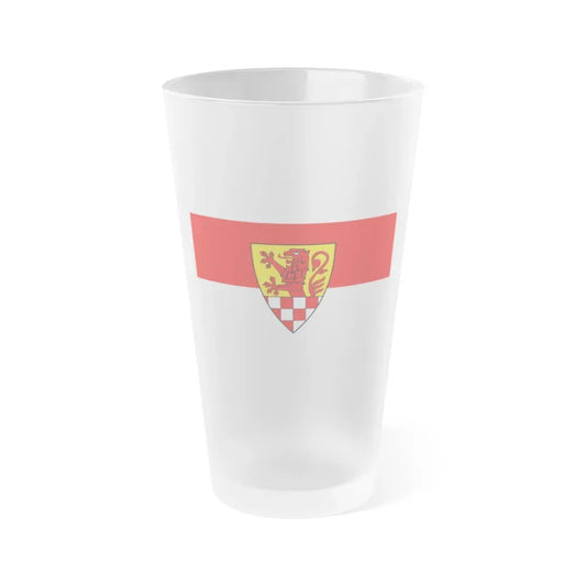 Flag of Unna Germany - Frosted Pint Glass 16oz 16oz Frosted - Go Mug Yourself