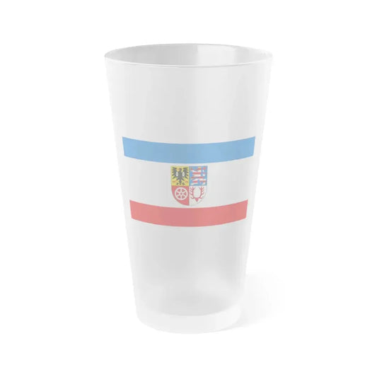 Flag of Unstrut Hainich Kreis Germany - Frosted Pint Glass 16oz 16oz Frosted - Go Mug Yourself