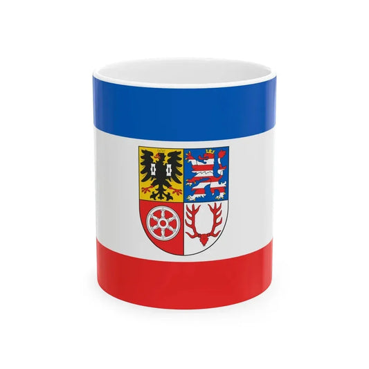 Flag of Unstrut Hainich Kreis Germany - White Coffee Mug 11oz - Go Mug Yourself