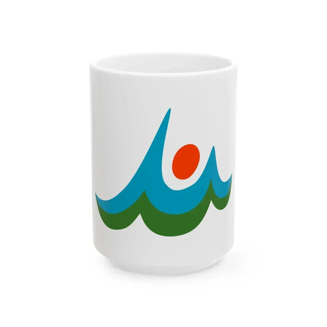 Flag of Unzen Nagasaki (Japan) White Coffee Mug 15oz - Go Mug Yourself