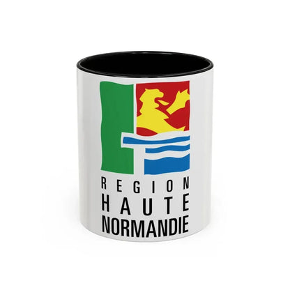 Flag of Upper Normandy France 2 - Accent Coffee Mug 11oz Black - Go Mug Yourself