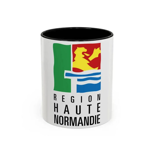 Flag of Upper Normandy France 2 - Accent Coffee Mug 11oz Black - Go Mug Yourself