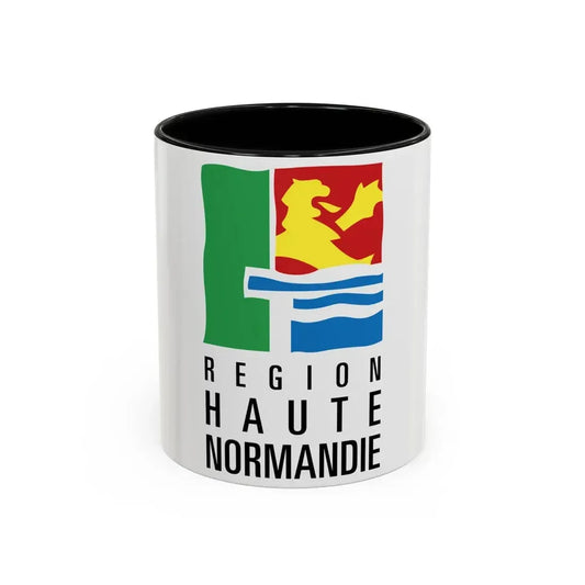Flag of Upper Normandy France 2 - Accent Coffee Mug 11oz Black - Go Mug Yourself