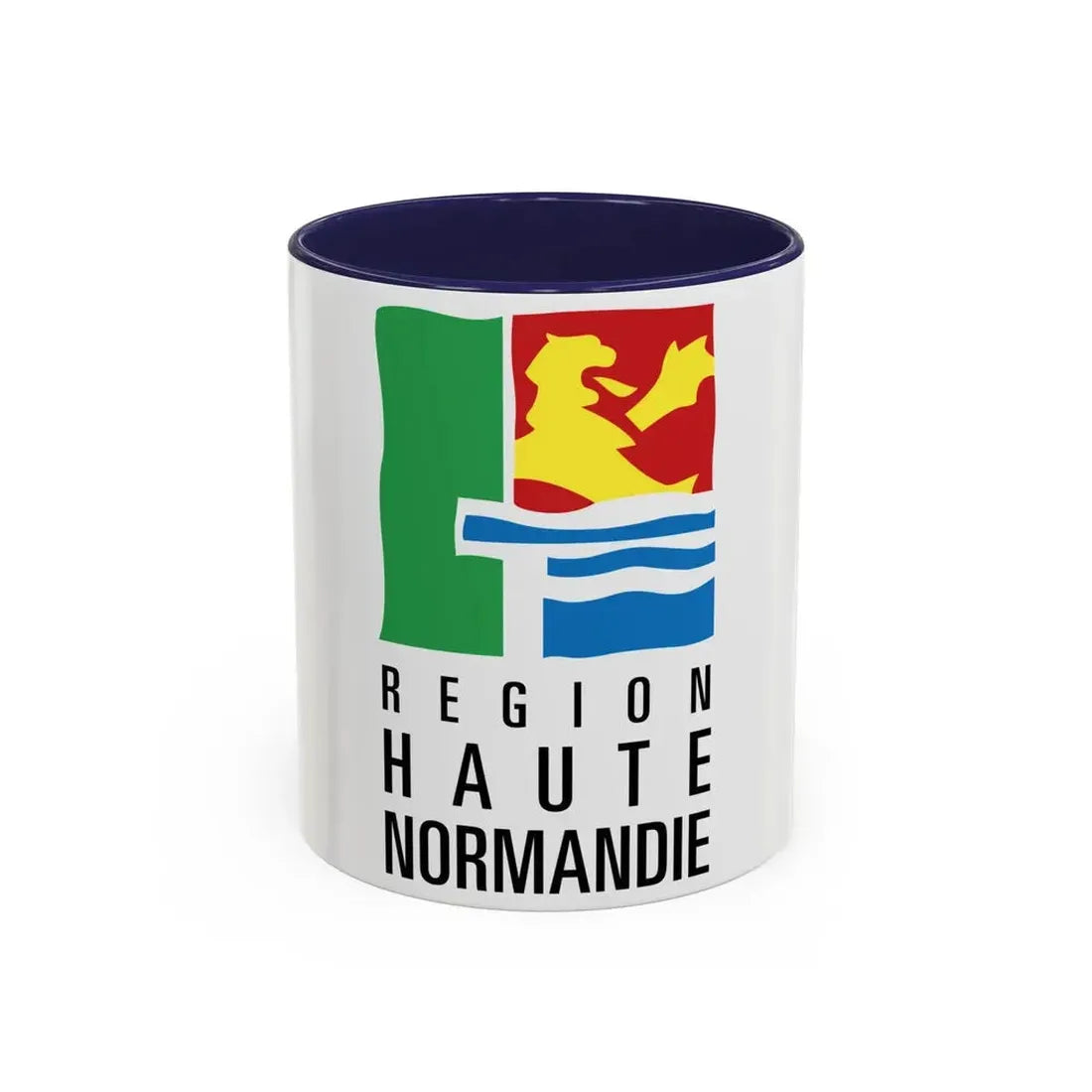 Flag of Upper Normandy France 2 - Accent Coffee Mug 11oz Navy - Go Mug Yourself